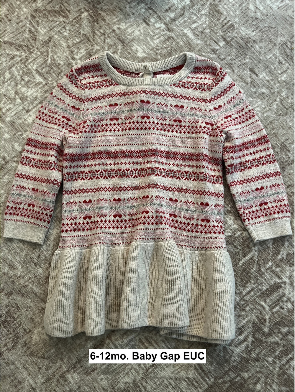 6-12m. Baby Gap Knit Holiday Dress